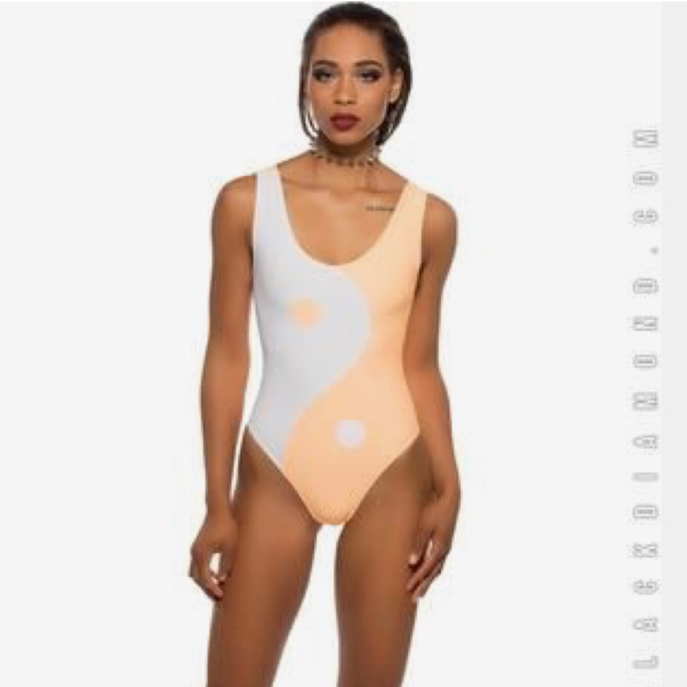 Creamsicle yin yang bodysuit